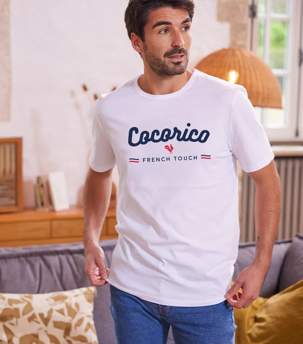 Cocorico French Touch T-shirt homme blanc coton