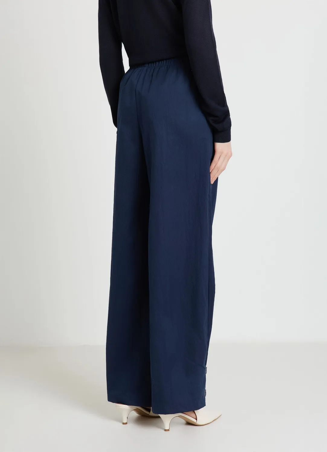 Calliope palazzo élastiqué pantalon femme uni TU