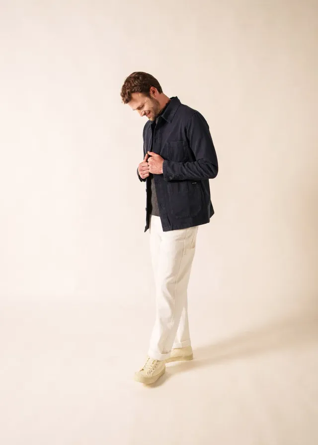 Saint James Sirocco veste marine toile coton