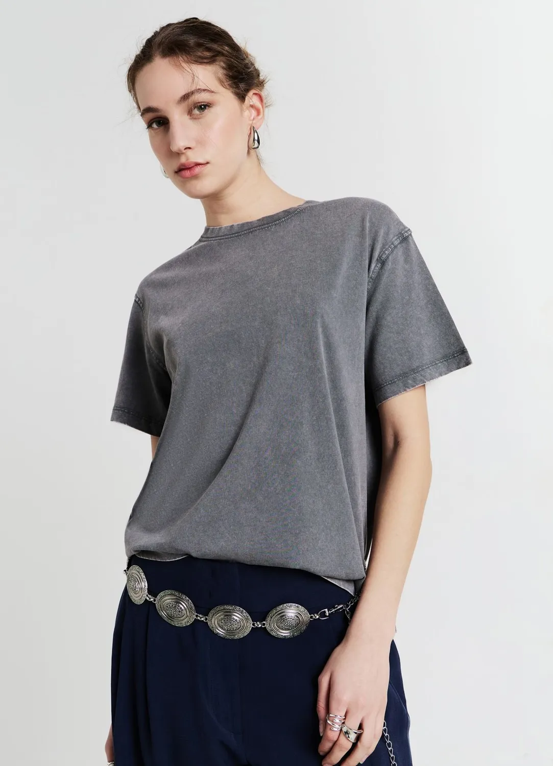 Calliope T-shirt effet délavé coton femme