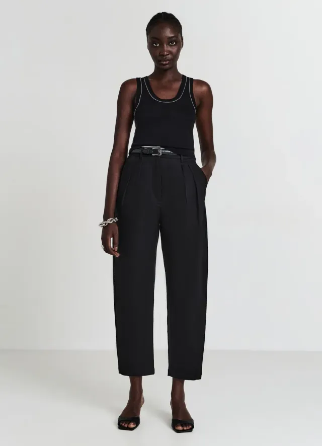 Calliope pantalon barrel fit femme coton