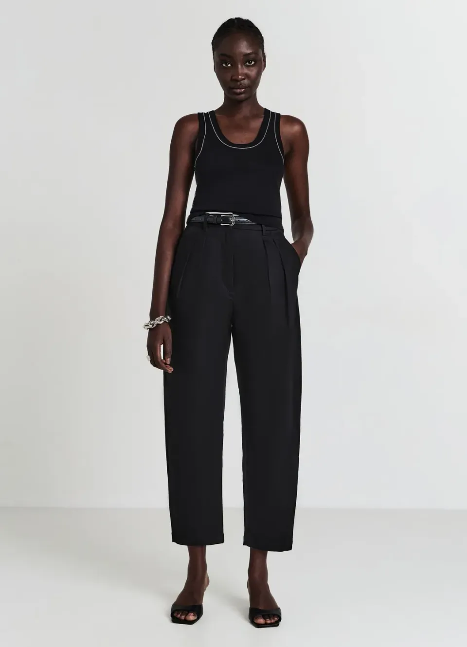 Calliope pantalon barrel fit femme coton