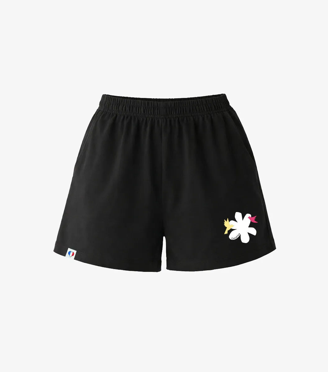 Cocorico Colibri short pyjama femme noir coton