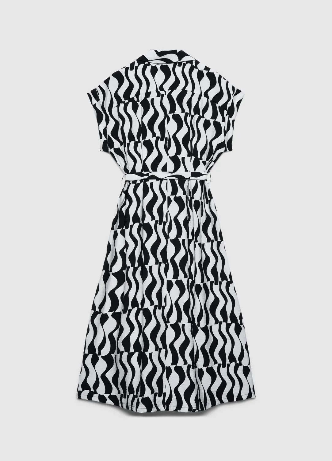 Calliope Atelier robe chemisier femme géométrique ceinture