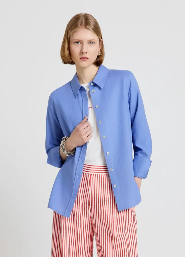 Calliope chemise femme unie mélange lin