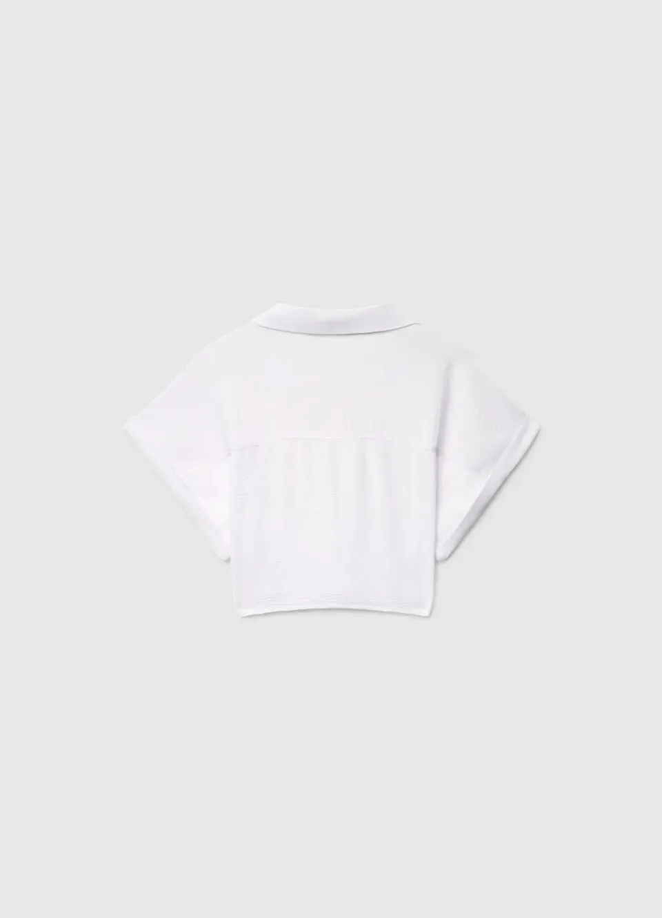 Calliope chemise nouée fille manches courtes unie