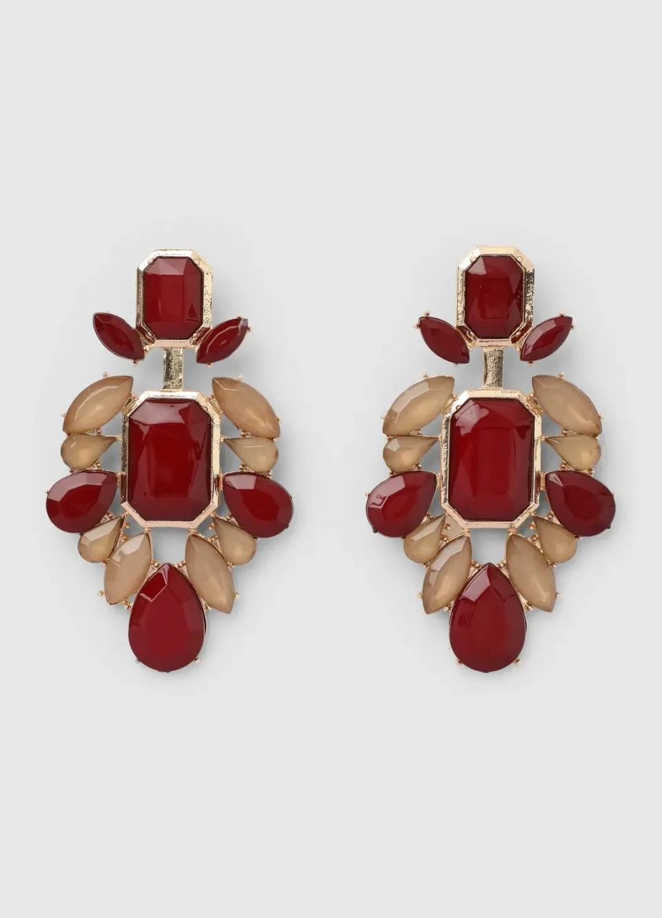 Calliope boucles d'oreilles cascade femme pierres dorées