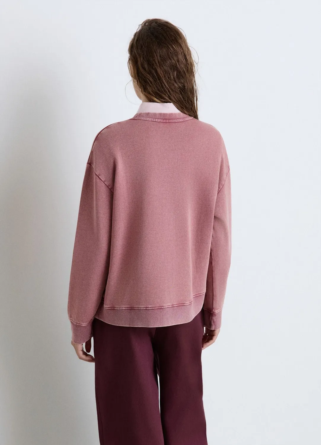 Calliope sweat col rond uni femme S coton