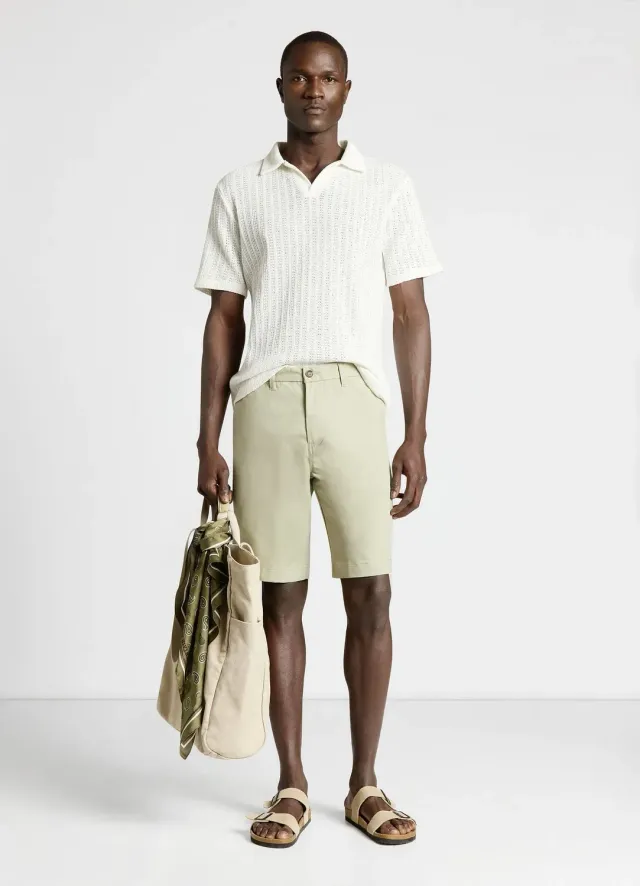 Calliope short chino homme uni coupe droite