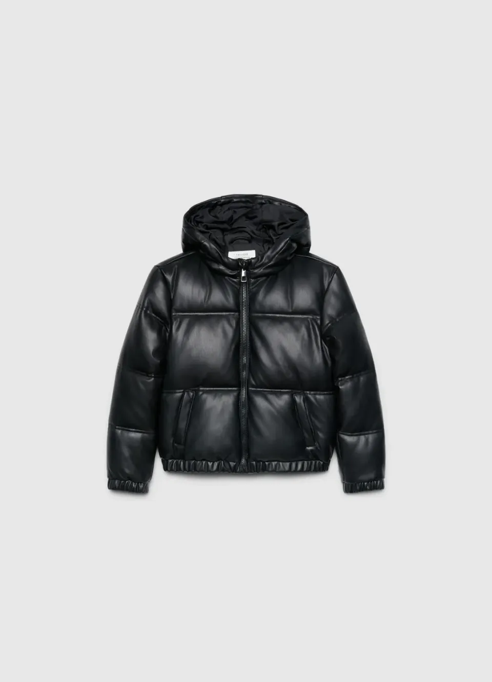 Calliope Blouson matelassé fille capuche effet cuir