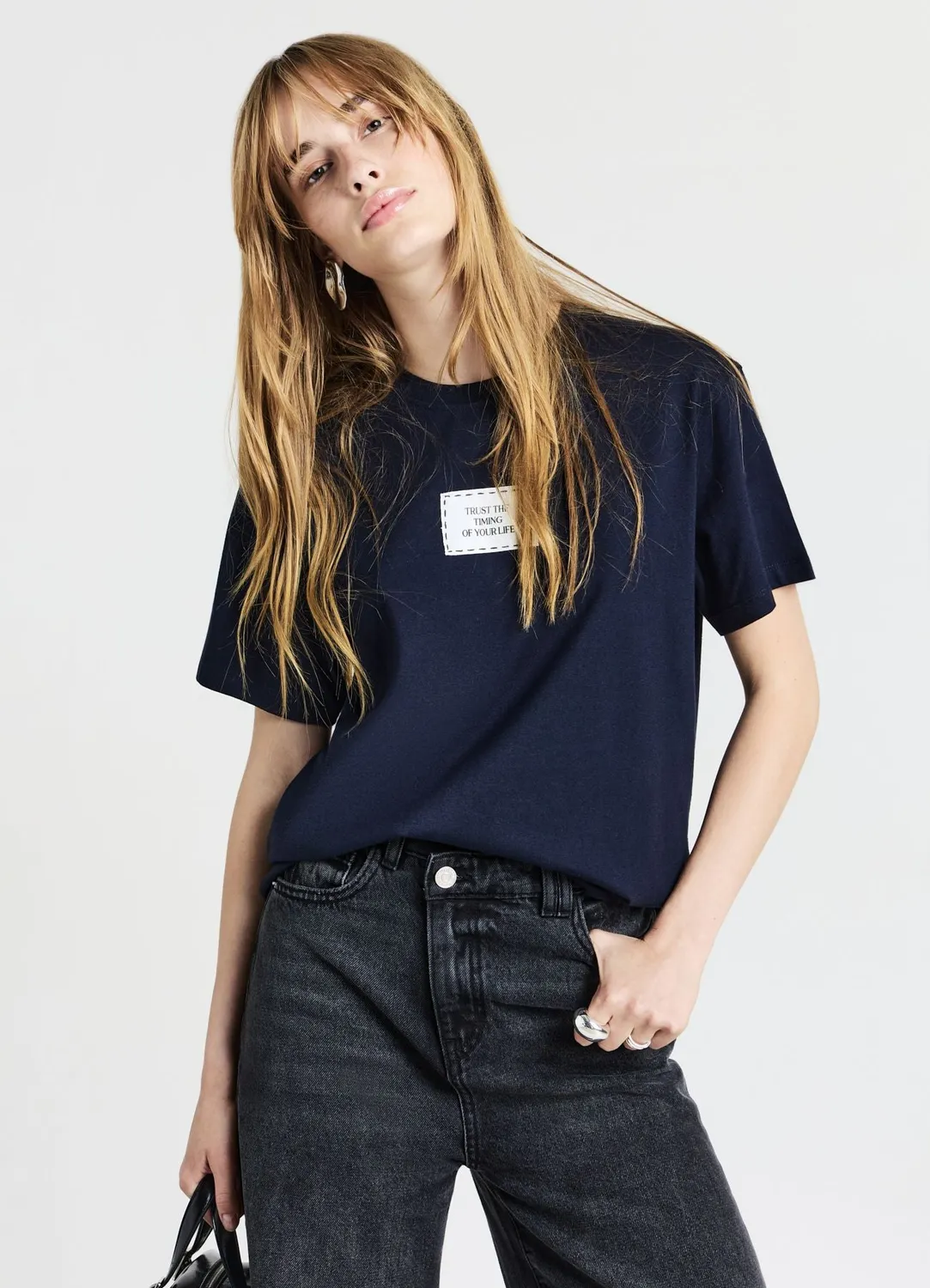 Calliope Patch t-shirt femme coton col rond