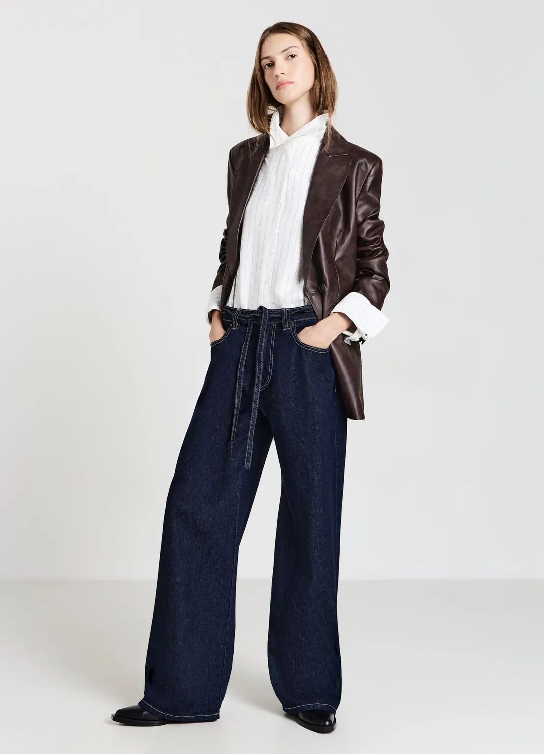 Calliope veste double boutonnage femme simili cuir