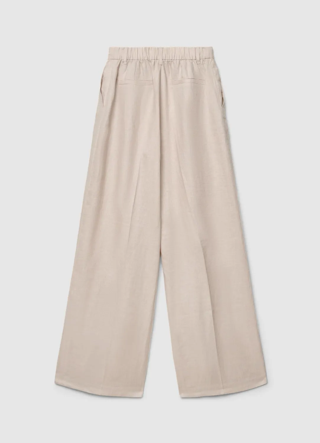 Calliope pantalon palazzo lin taille haute femme S