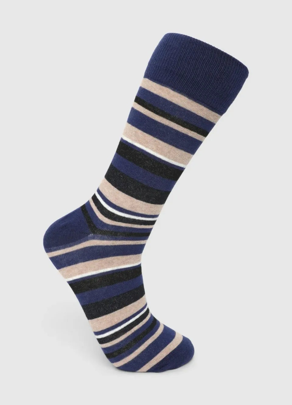Calliope chaussettes courtes à rayures homme TU coton
