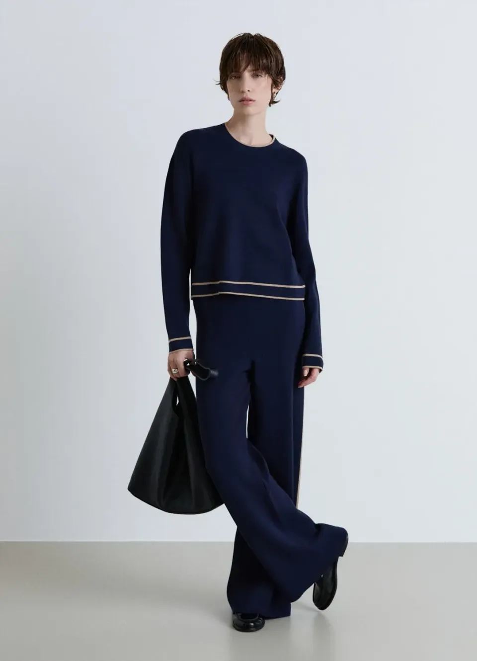 Calliope pull col rond profils contraste femme