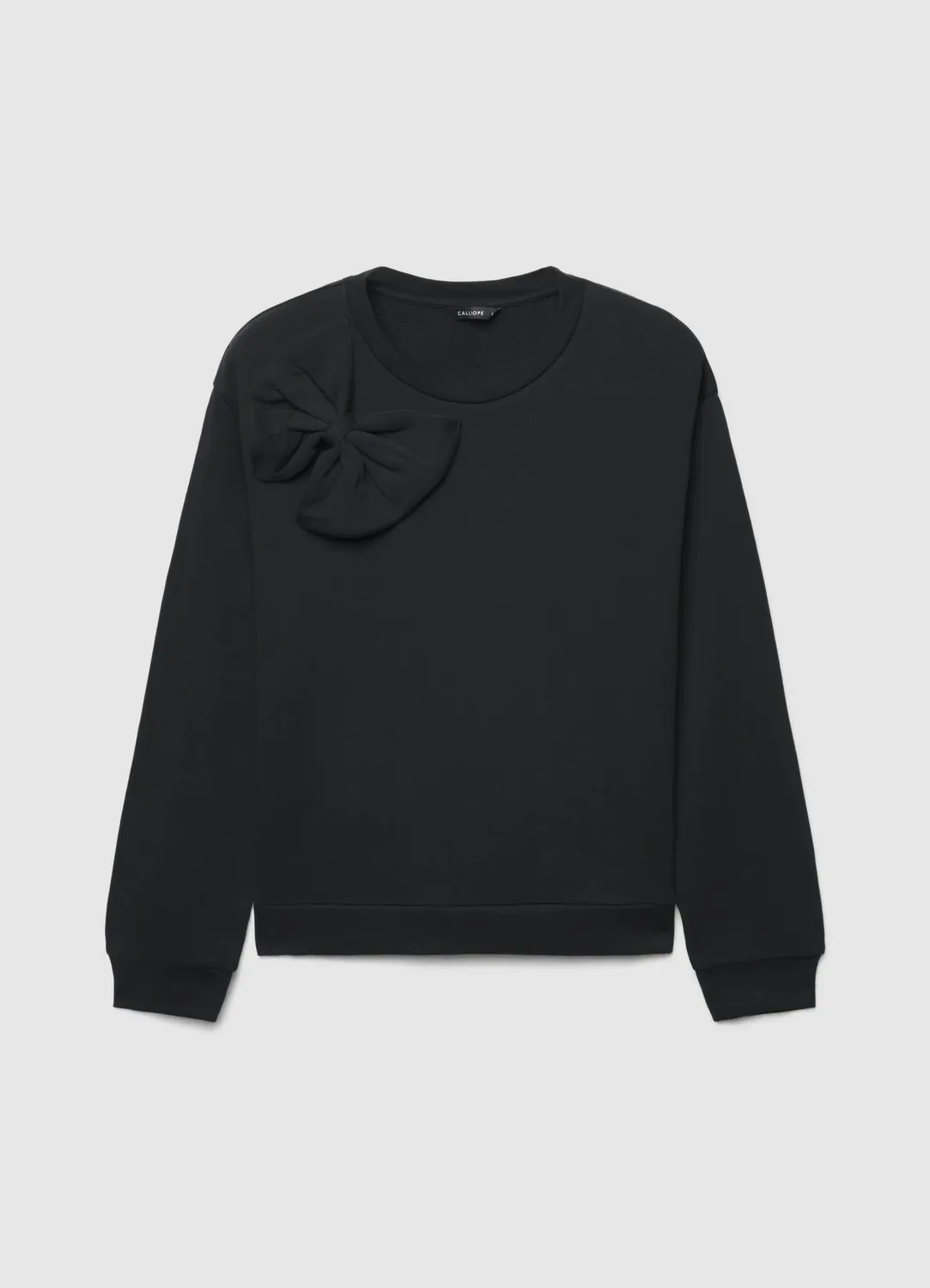 Calliope sweat femme col rond nœud épaule