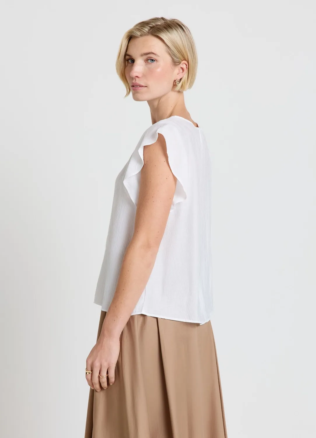 Calliope Blouse volants femme unie