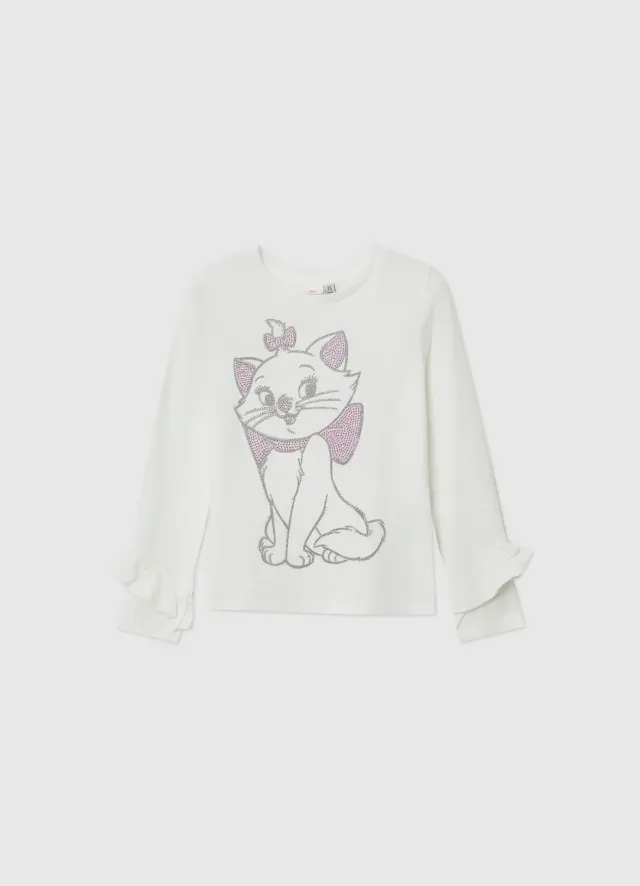 Calliope T-shirt Marie Disney fille strass coton