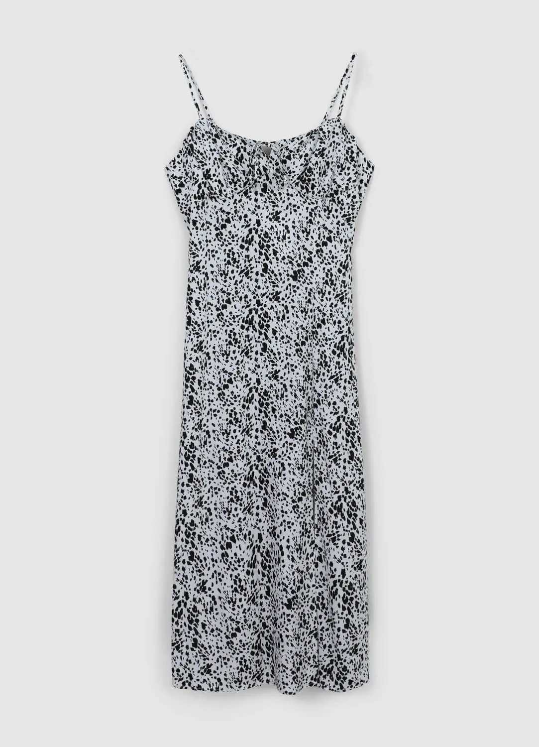 Calliope slip dress animalier bretelles fente arrière