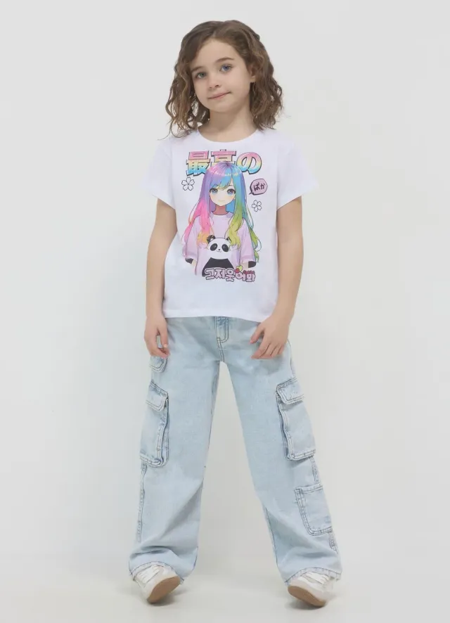 Calliope T-shirt manga t-shirt fille coton