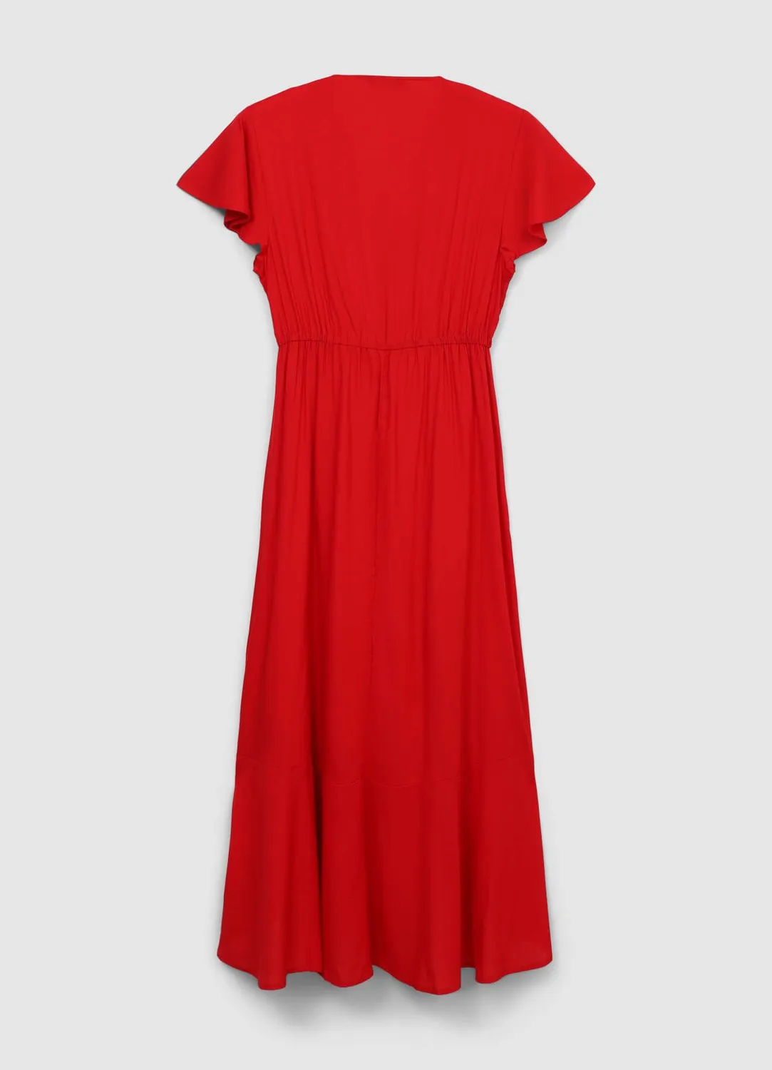 Calliope Robe longue croisée volants femme