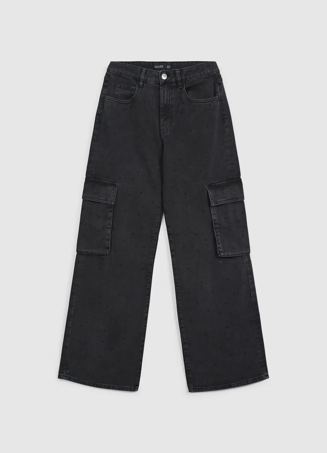 Calliope jean cargo strass femme regular