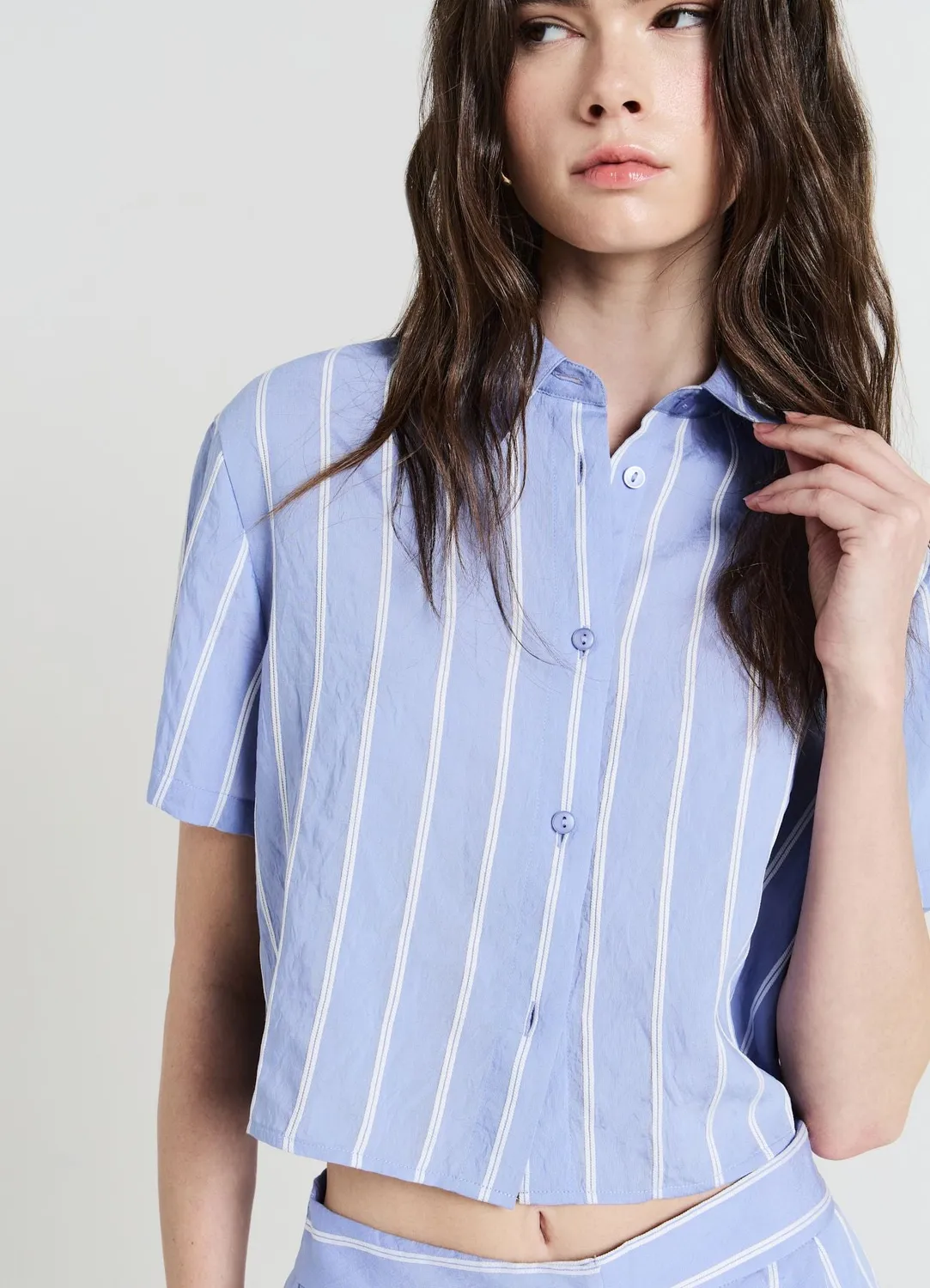 Calliope Rayures Chemise femme manches courtes rayée