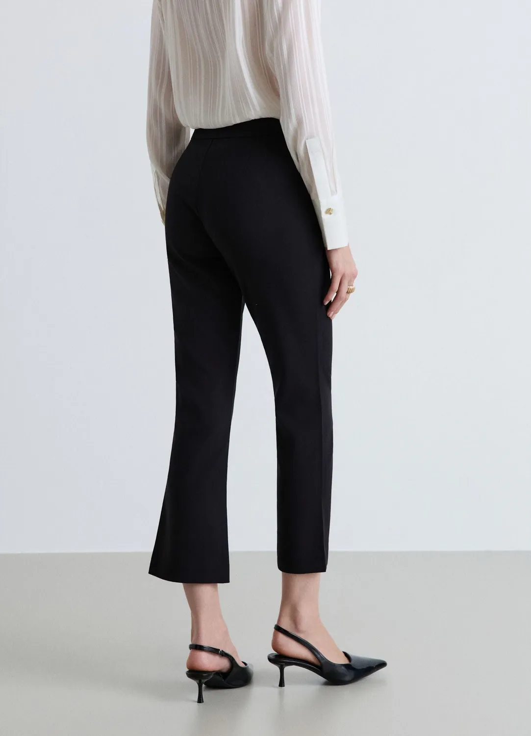 Calliope pantalon flare uni femme mini évasé