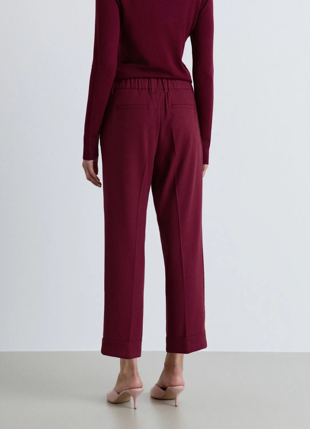 Calliope pantalon femme droit taille élastique