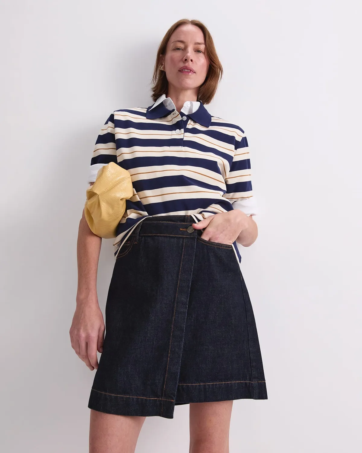 Sportscraft Simmi jupe jean portefeuille indigo brut