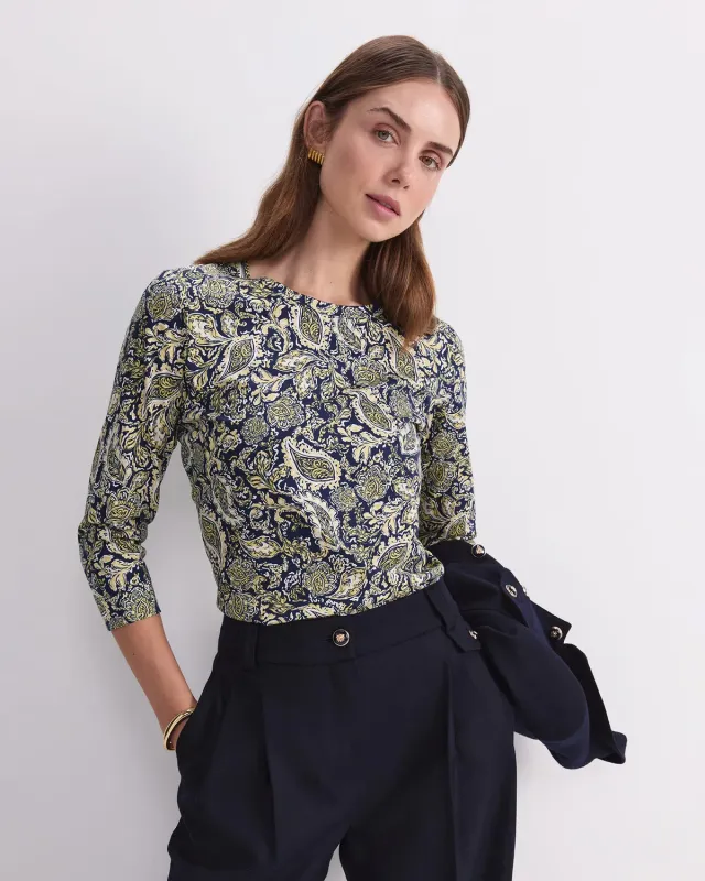 Sportscraft Paisley Mercerised 120987 t-shirt coton femme