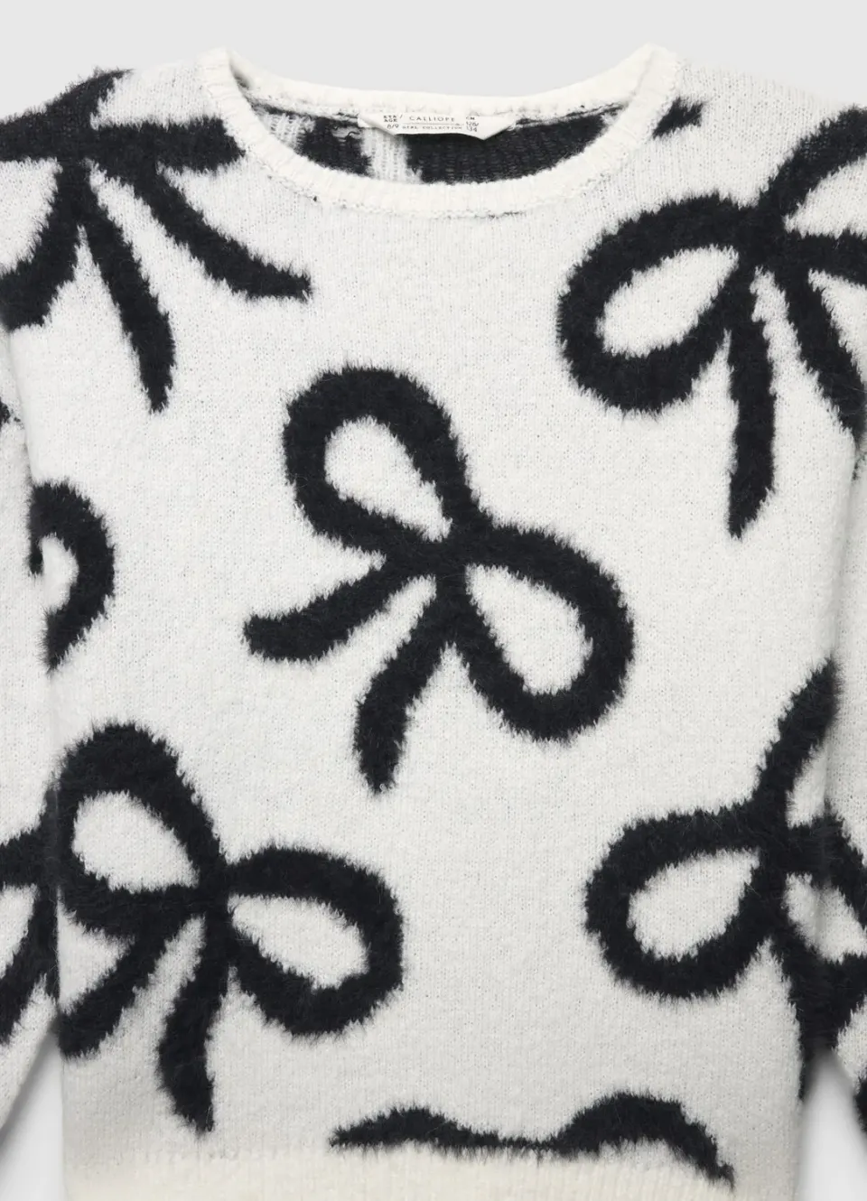 Calliope pull fille manches longues nœuds