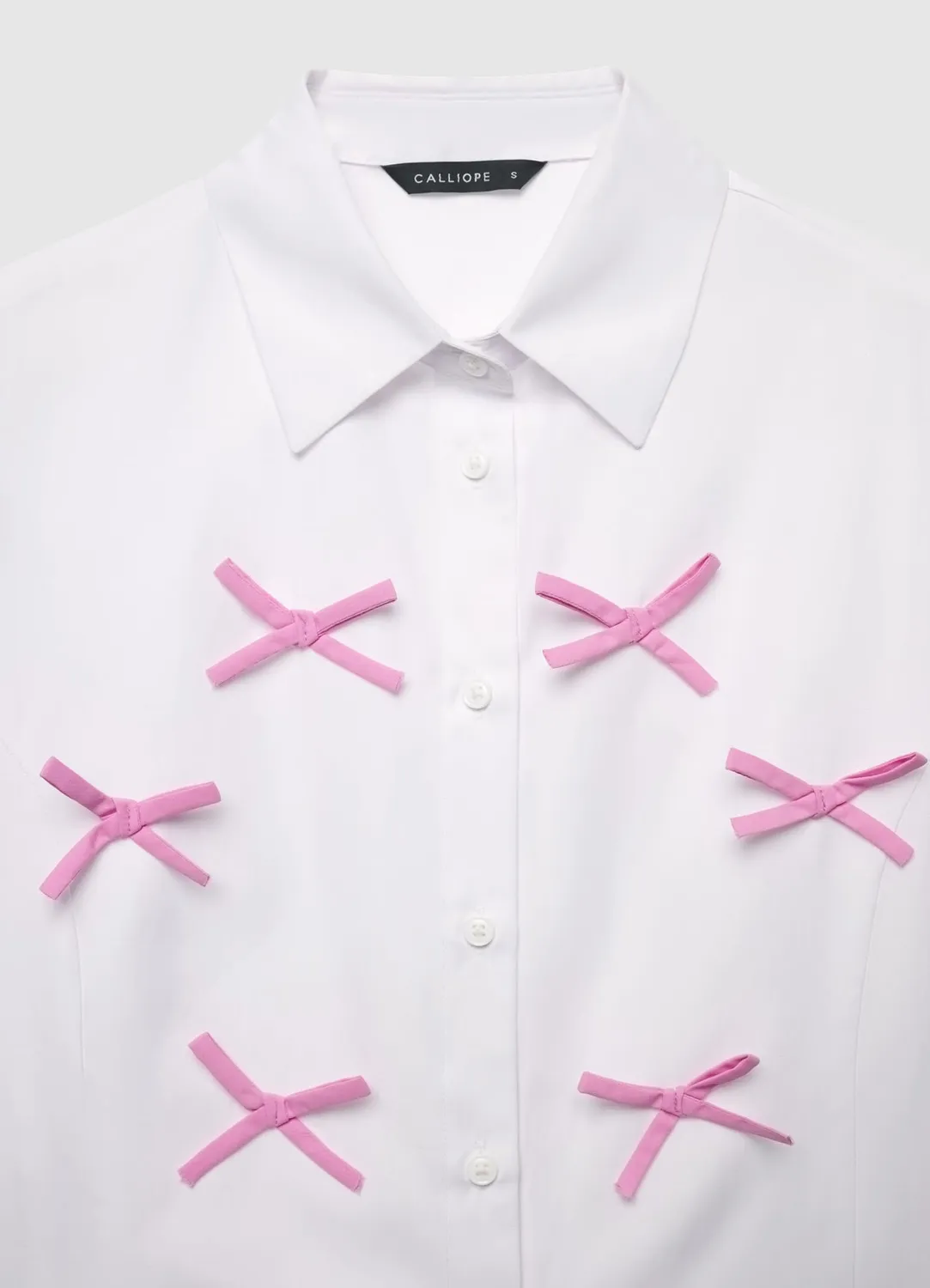 Calliope chemise crop à noeuds femme manches longues