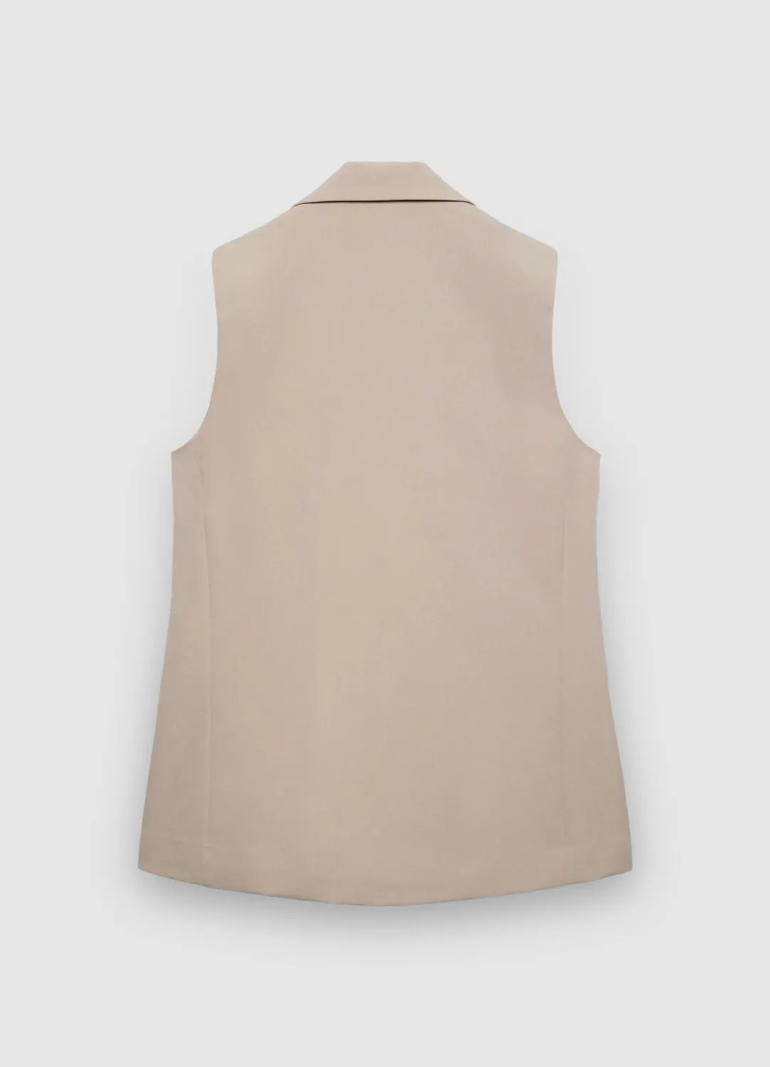 Calliope gilet long femme uni 2 boutons