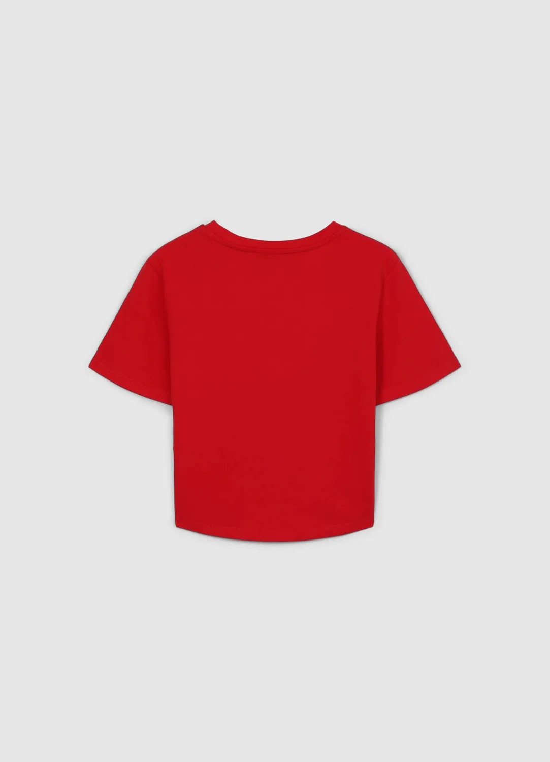 Calliope t-shirt crop femme coton col rond