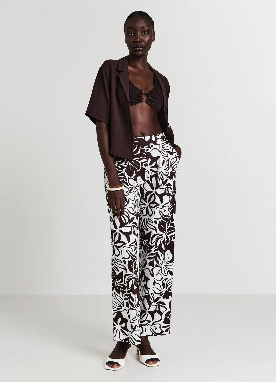 Calliope pantalon palazzo fantasia femme coupe regular