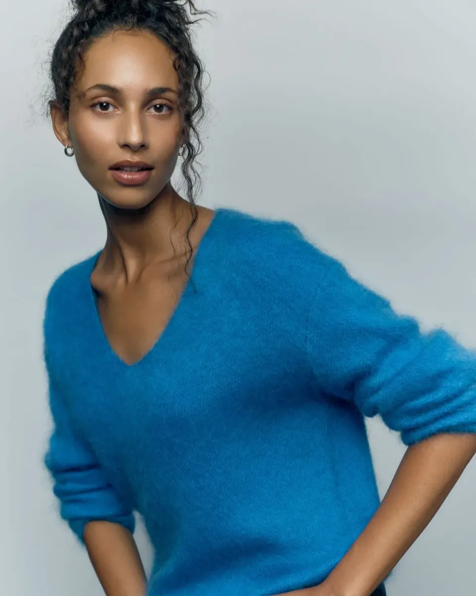 Sportscraft Tatiana Mohair pull col V femme
