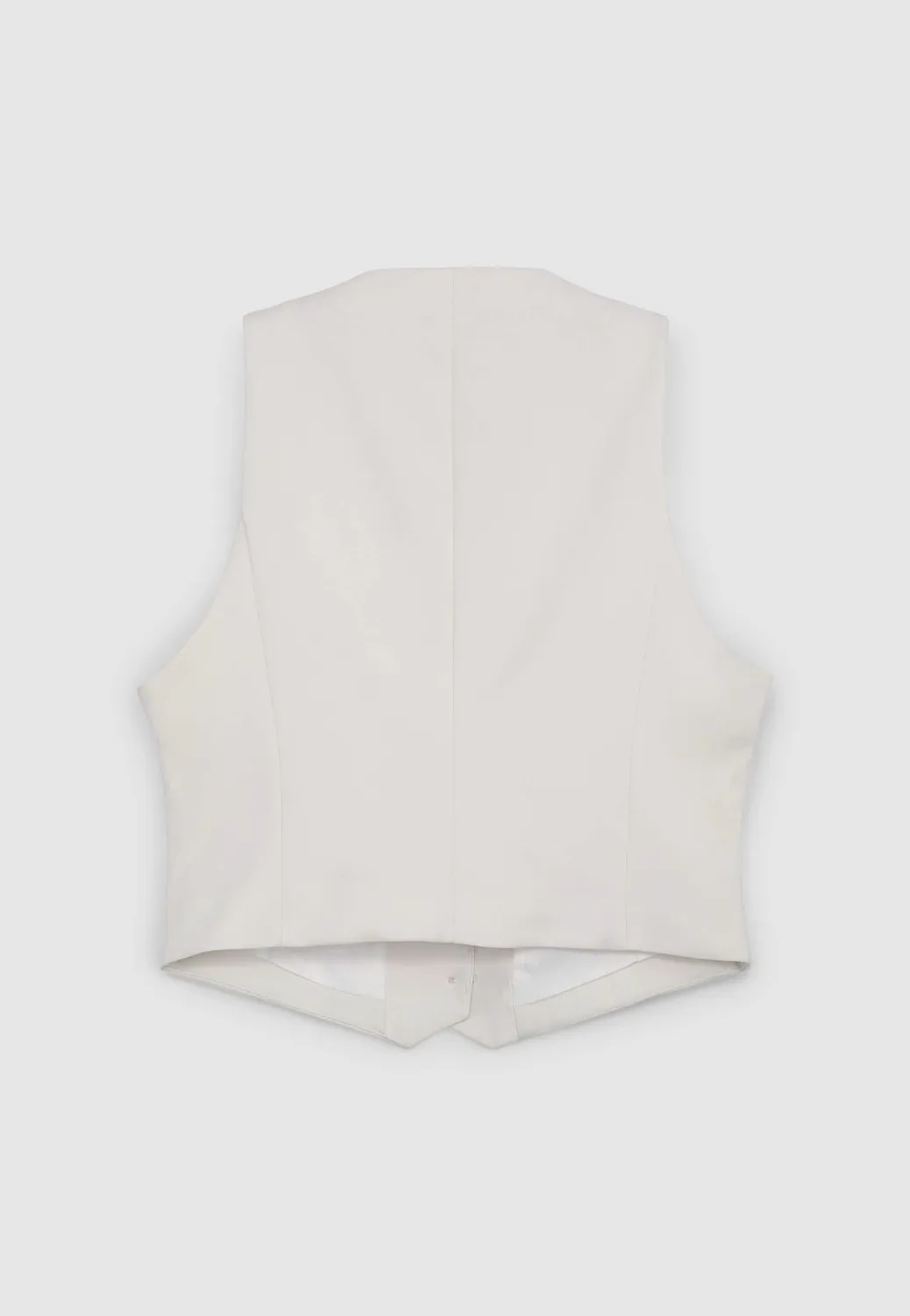 Calliope gilet crop femme uni à boutons