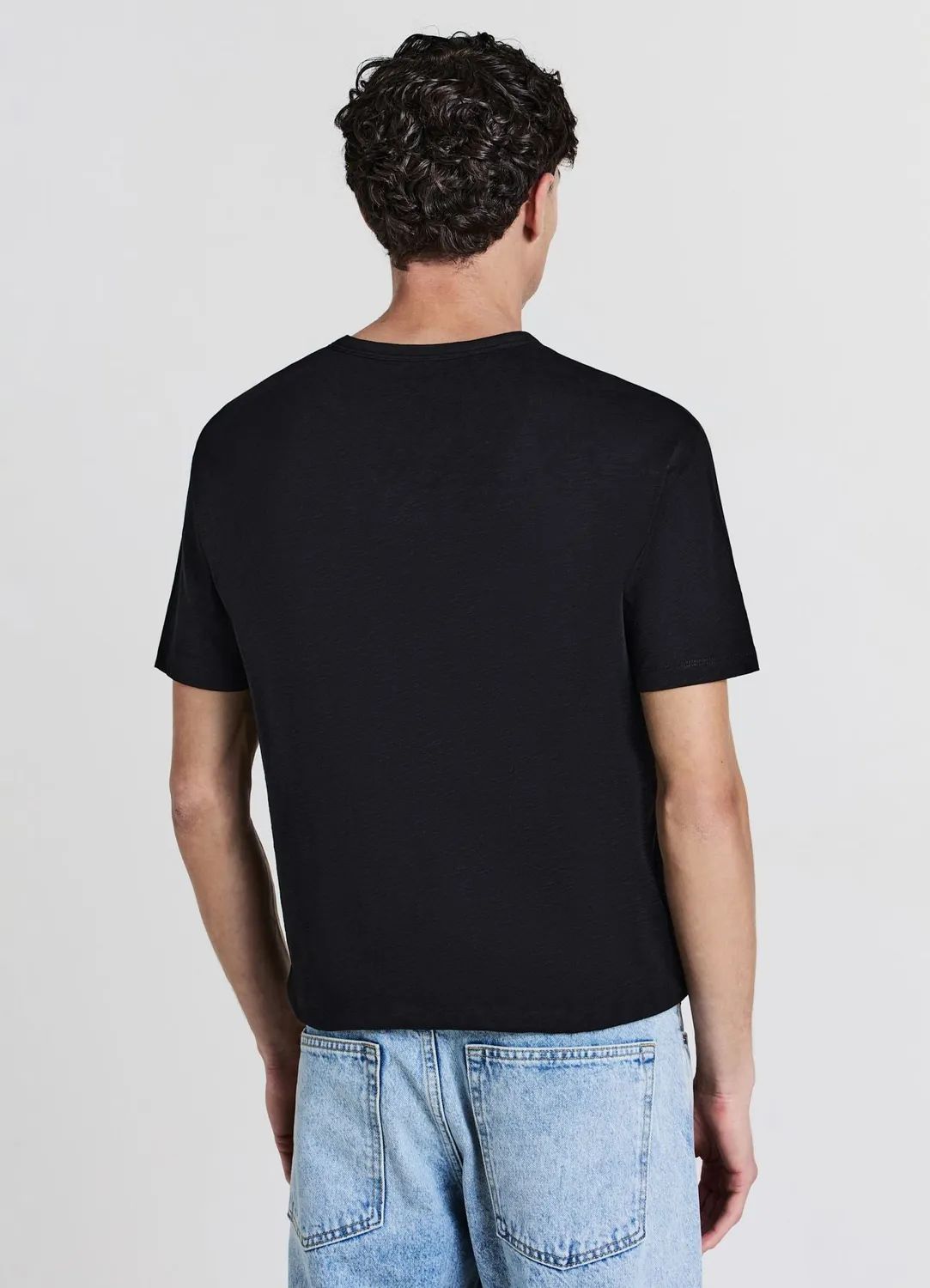 Calliope t-shirt serafino coton uni homme manches courtes