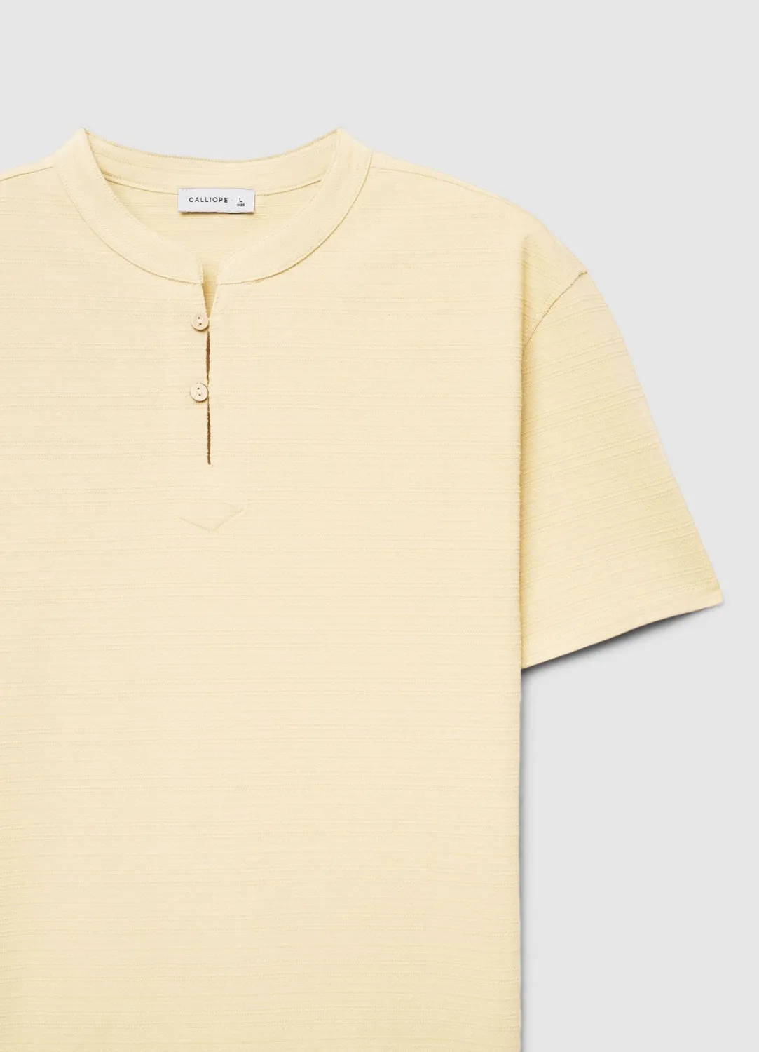 Calliope t-shirt col tunisien homme micro-rayé