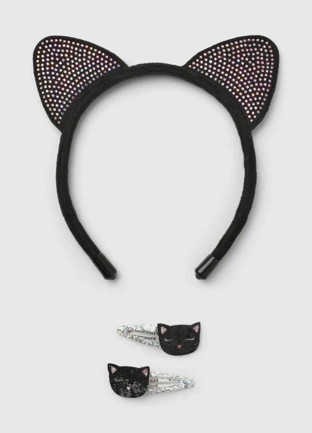 Calliope lot 3 accessoires cheveux fille chat