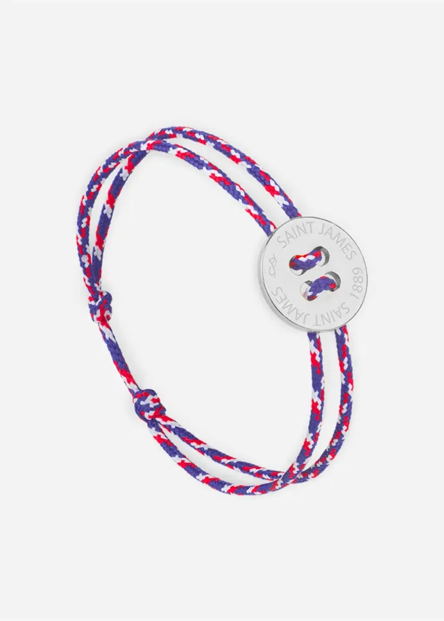 Saint James Le Vent à la Française bracelet argent/tricolore
