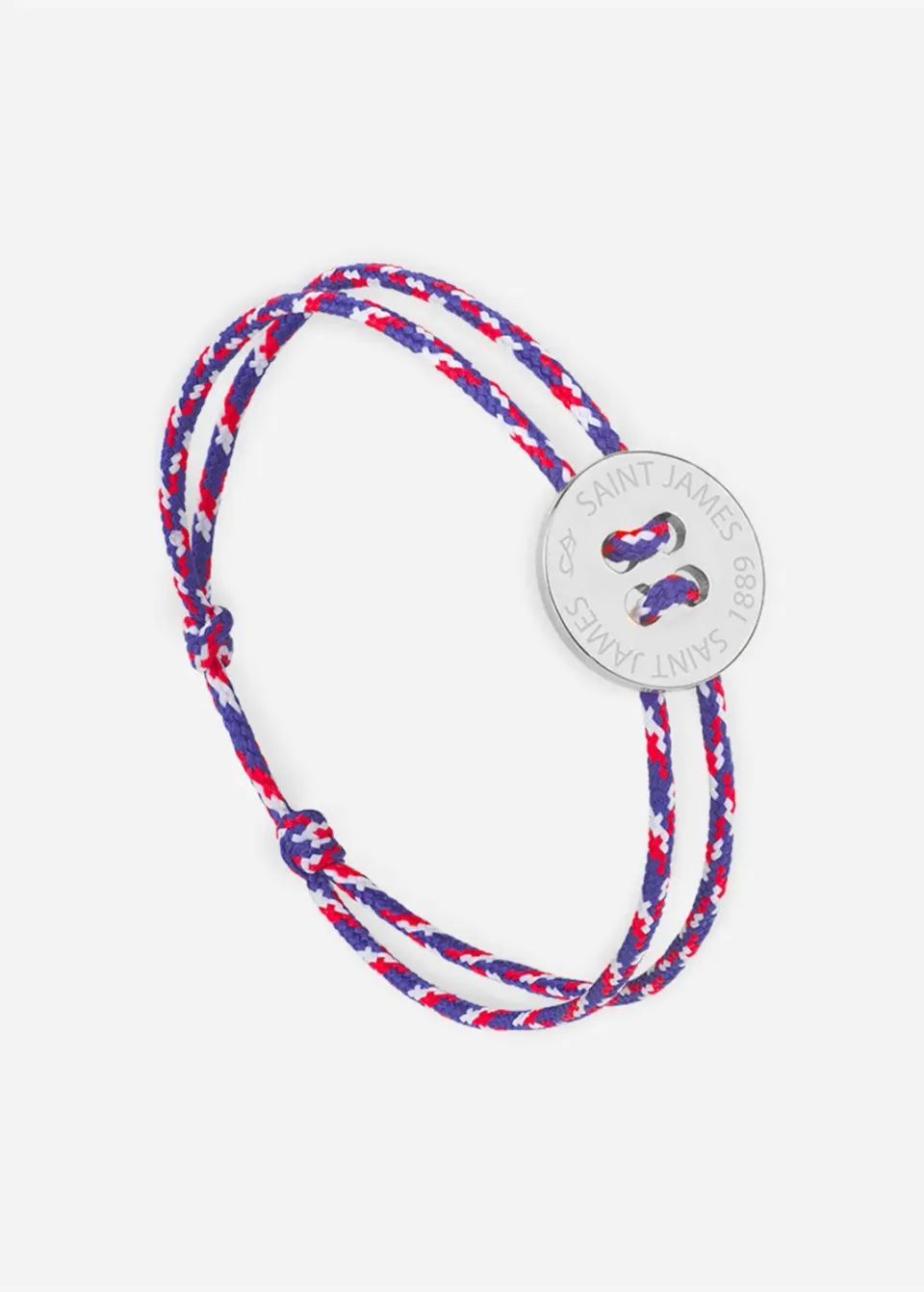 Saint James Le Vent à la Française bracelet argent/tricolore