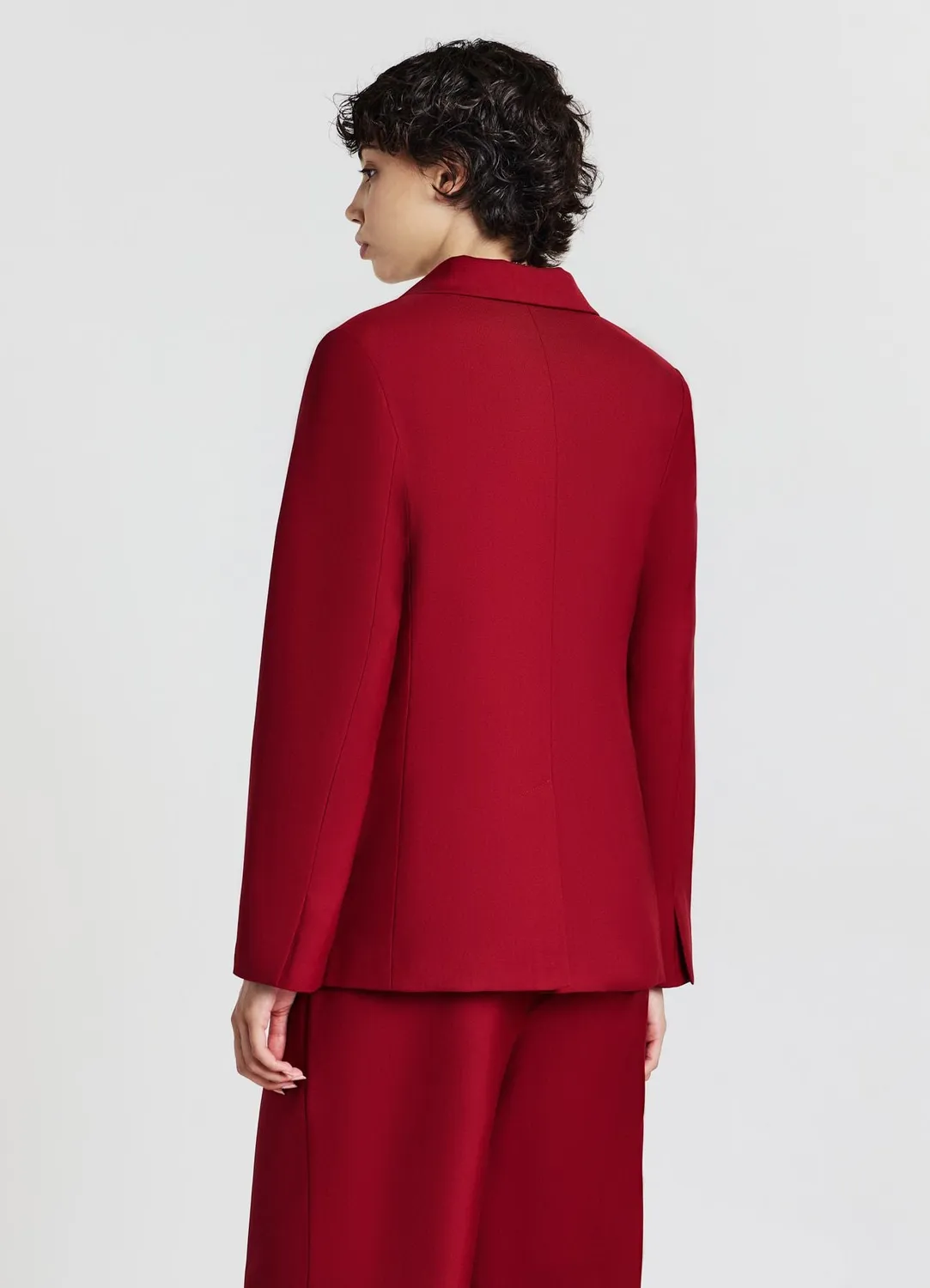Calliope Blazer Femme Uni Col Montant 2 Boutons