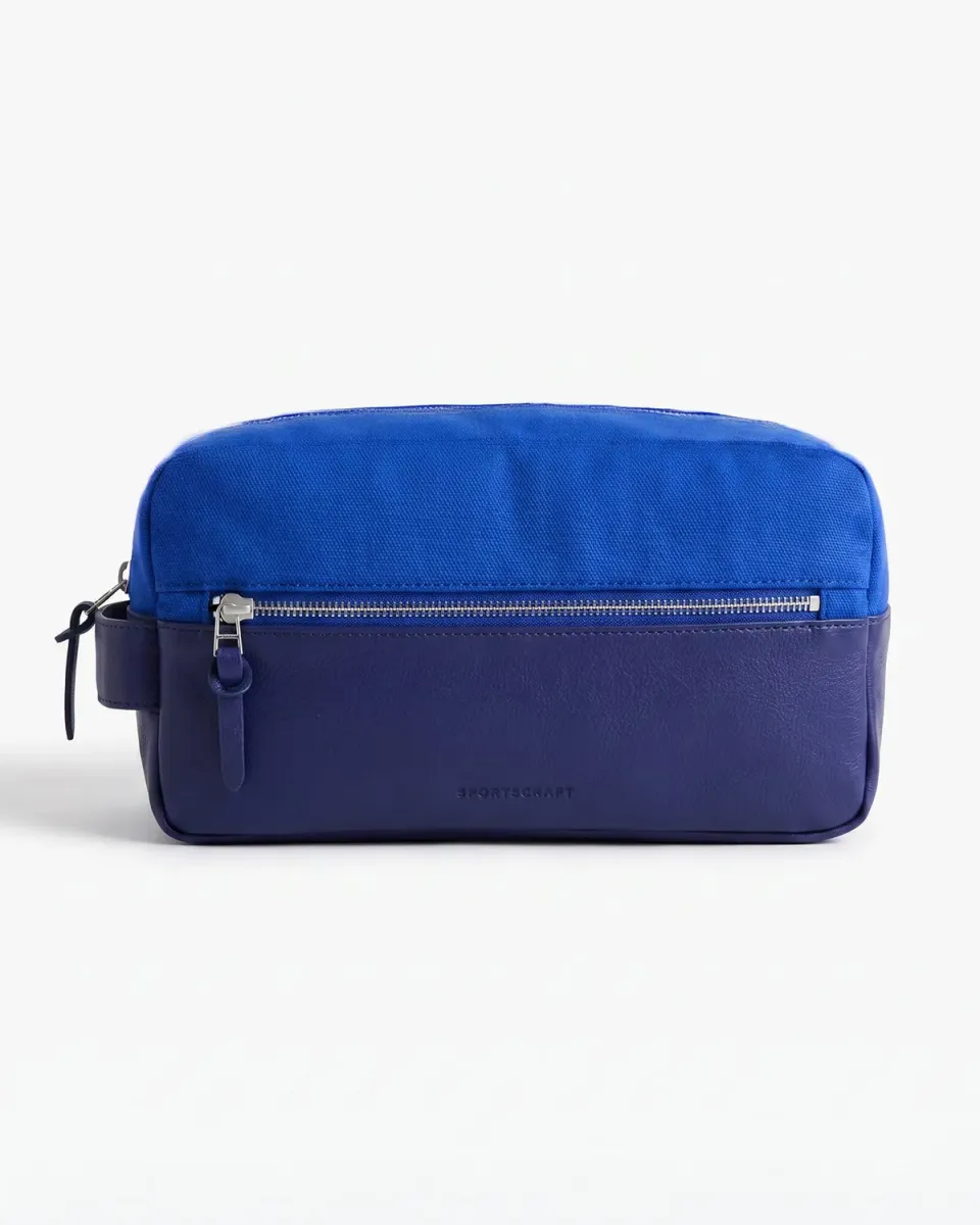 Sportscraft Howard Trousse Toilette Homme Cuir Coton Poches Zip