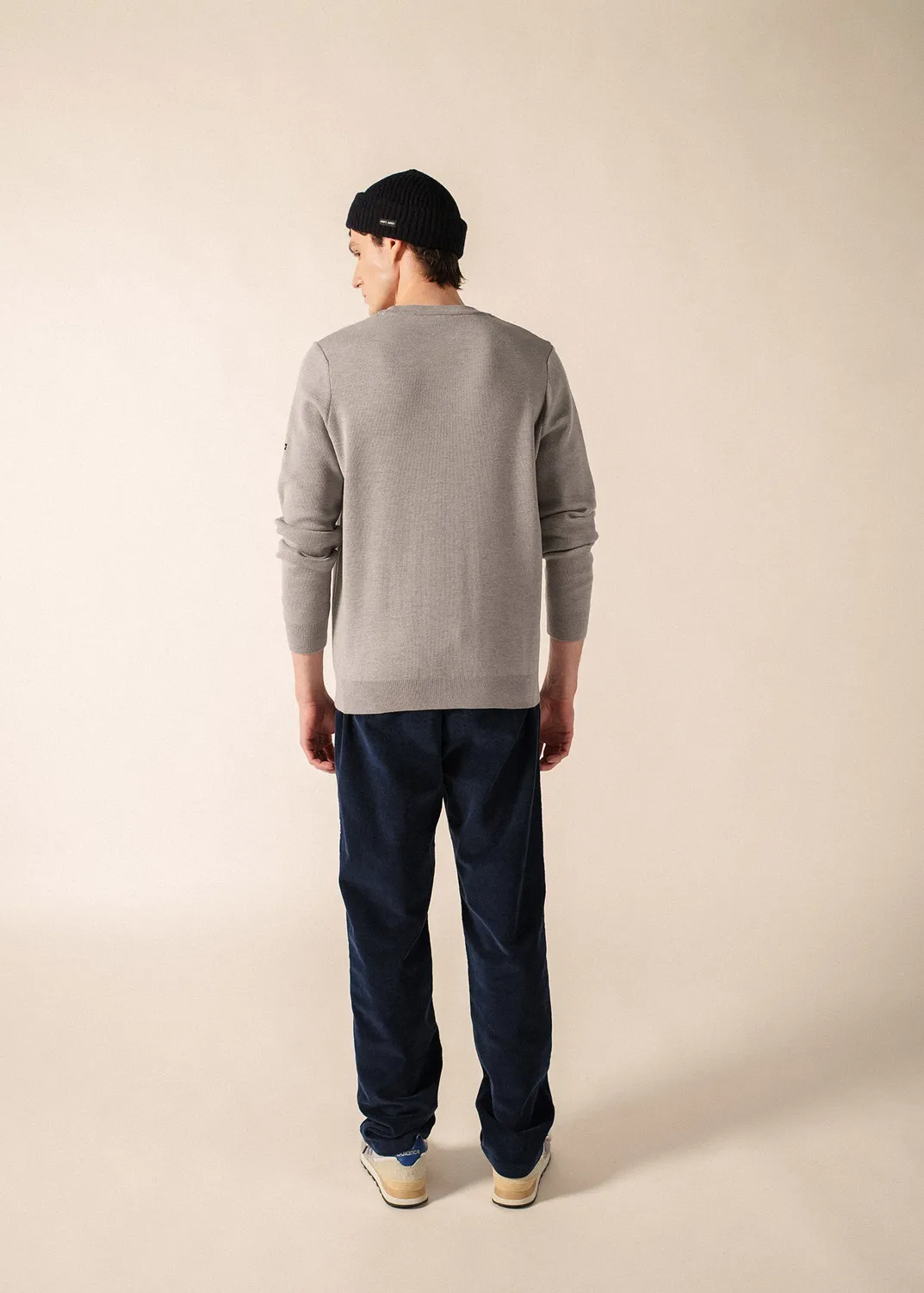 Saint James Cruiser pull col rond perle chine laine