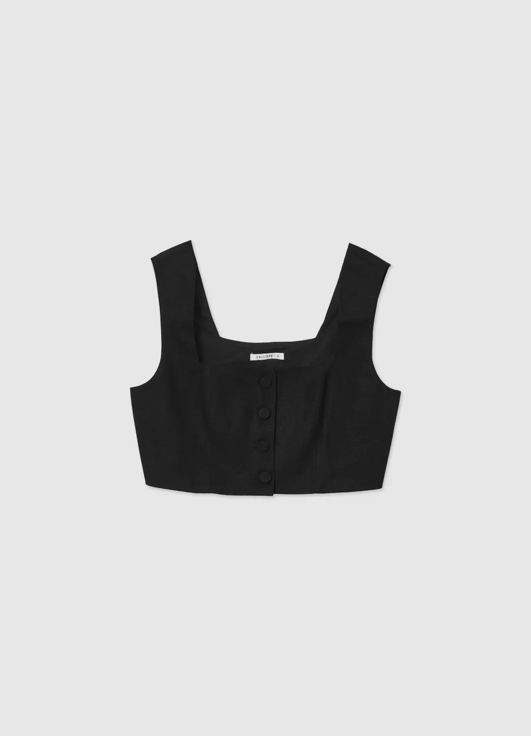 Calliope top court boutonné femme crop