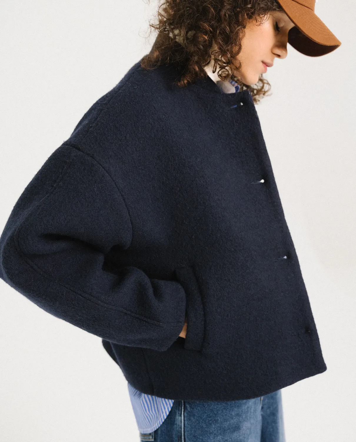 Tinsels Destiny Camden blouson lainage col banane