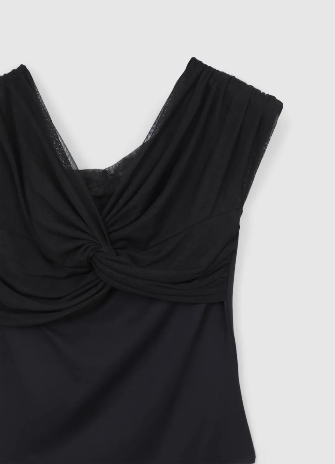 Calliope body nœud tulle boutonné regular femme