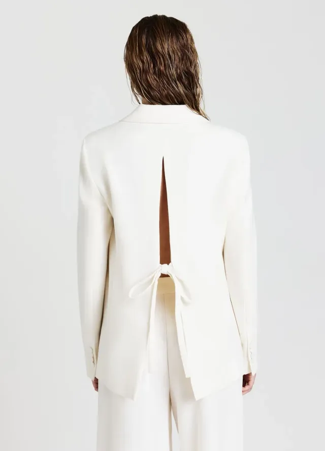 Calliope blazer droit dos ouvert femme cérémonie